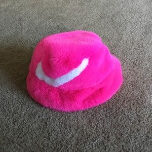 Nike Pink Bucket Hat with White Detail